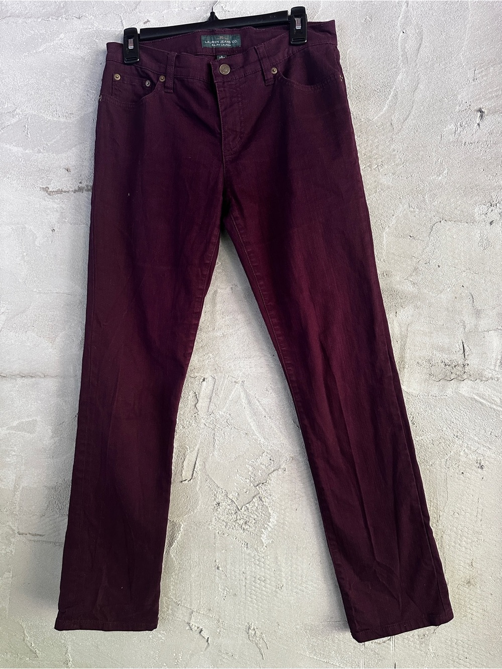 Lauren Jeans Co Ralph Lauren Burgundy Skinny Jeans Size 6 🍷